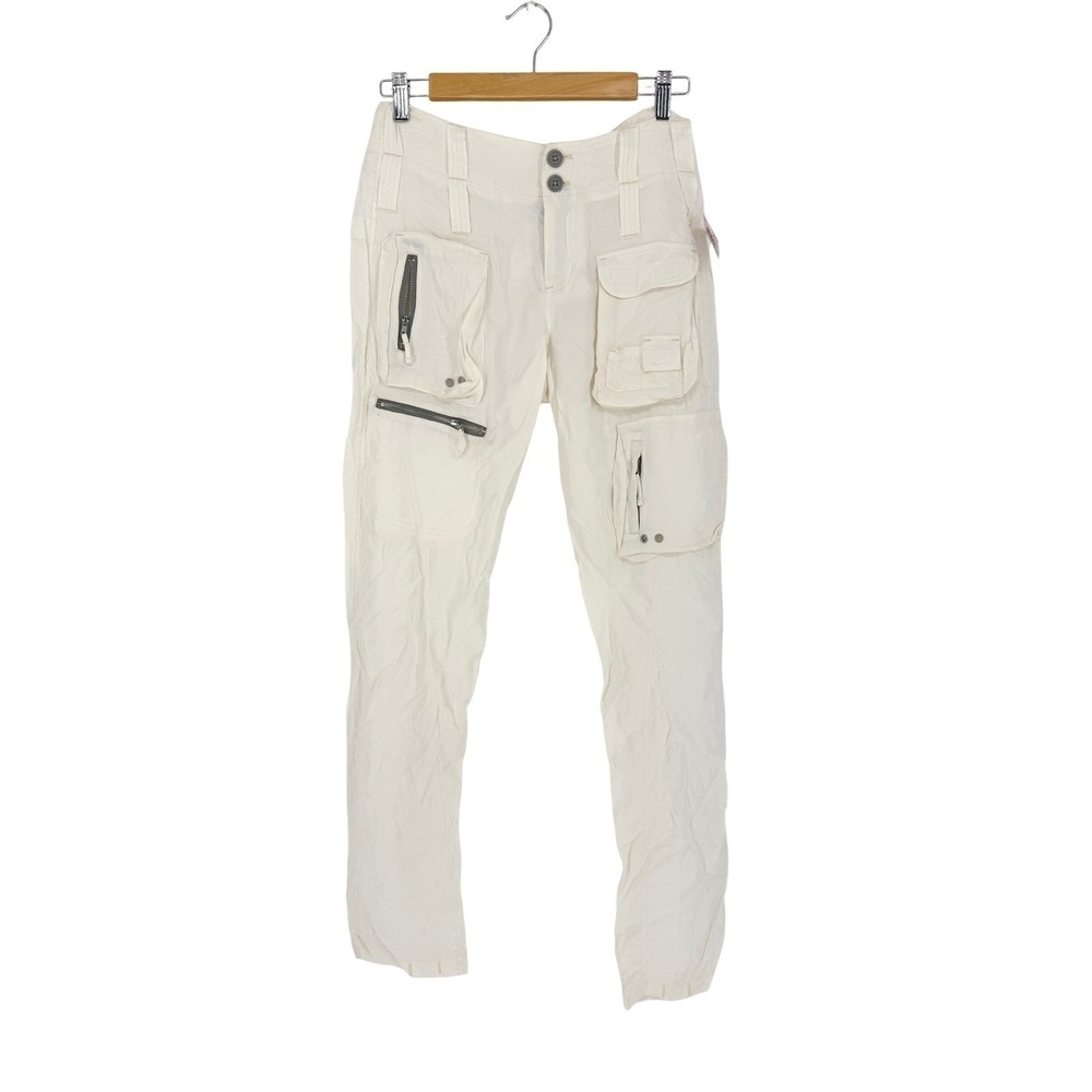 New Johnny Was Pete & Greta Y2K Baddie Cargo Pants Slay Multi Pocket Size 2 28"